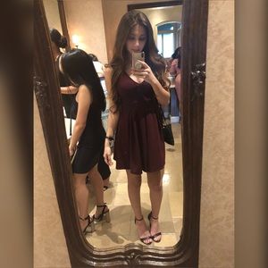 Beautiful maroon dress!